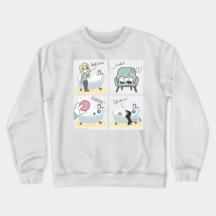 Dachshund Bath Time - Sausage Prince Comics Crewneck Sweatshirt